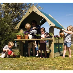 Green Thumb Potting Shed | Conditioned Wood Outdoor Garden Preschool Playhouse
