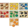Half-Size Learn-A-Color Wooden Inlay Puzzle Set | 7 Vibrant Color Recognition Puzzles