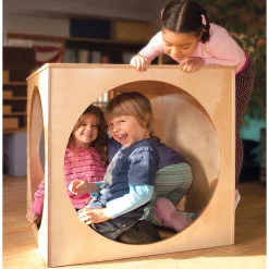 Hide Away Cube with Portholes | Eco-Friendly Classroom Play Space