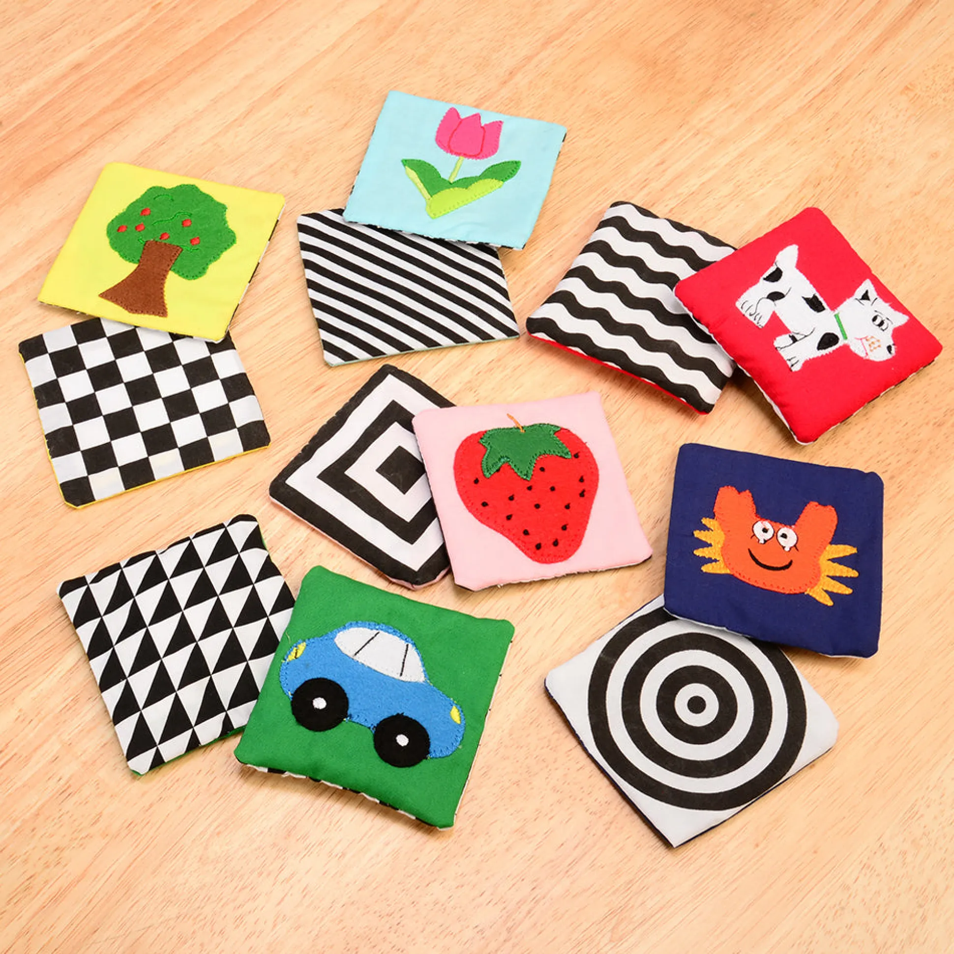 High Contrast Sensory Learning Bundle | Busy Box, Photo Album & Tactile Matching Patches