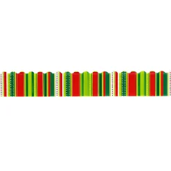 Holiday Stripes and Stiches Bulletin Board Border, 35 Feet