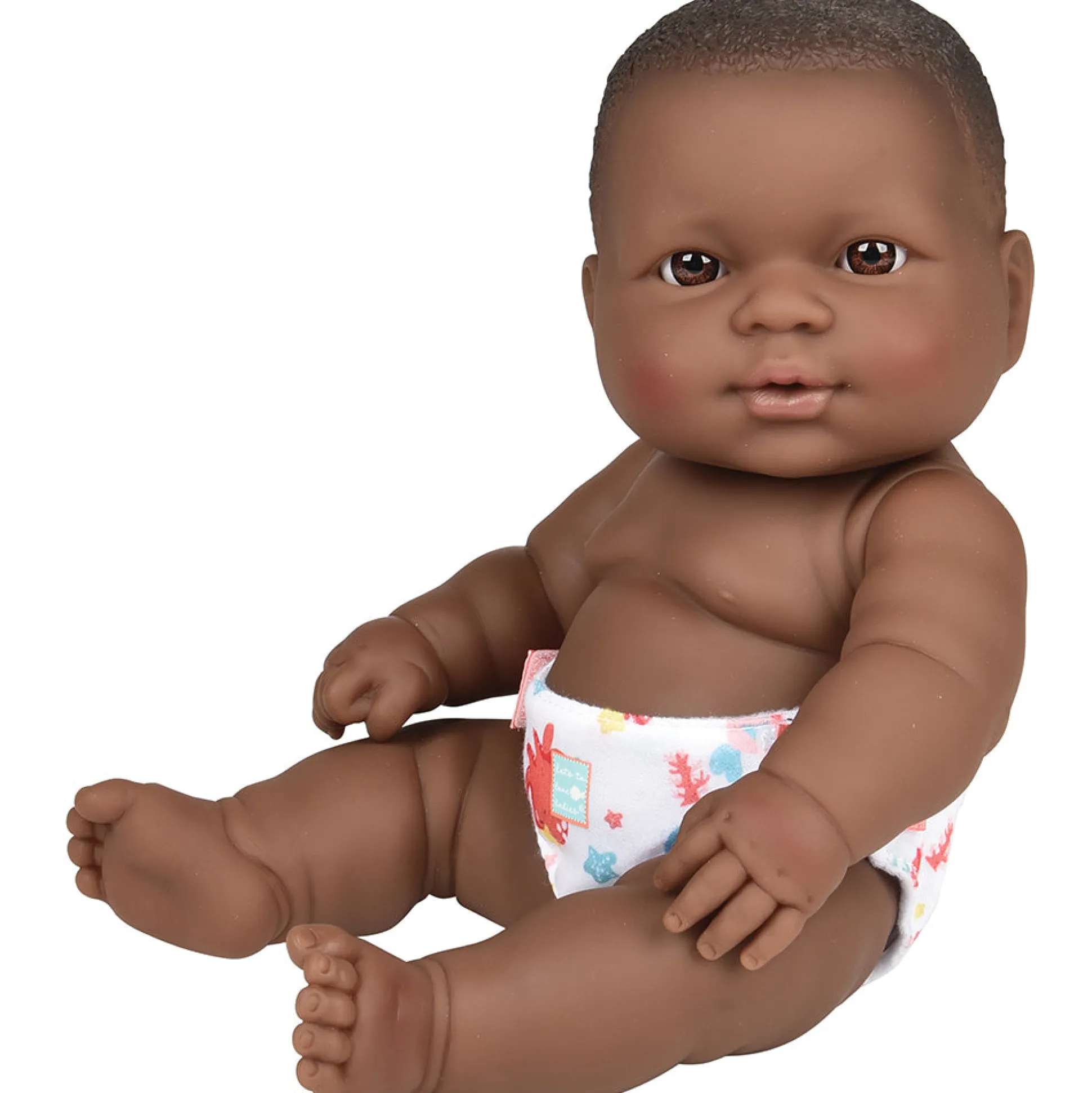 Huggable 14" African American Baby Doll | Soft Vinyl with Detailed Features