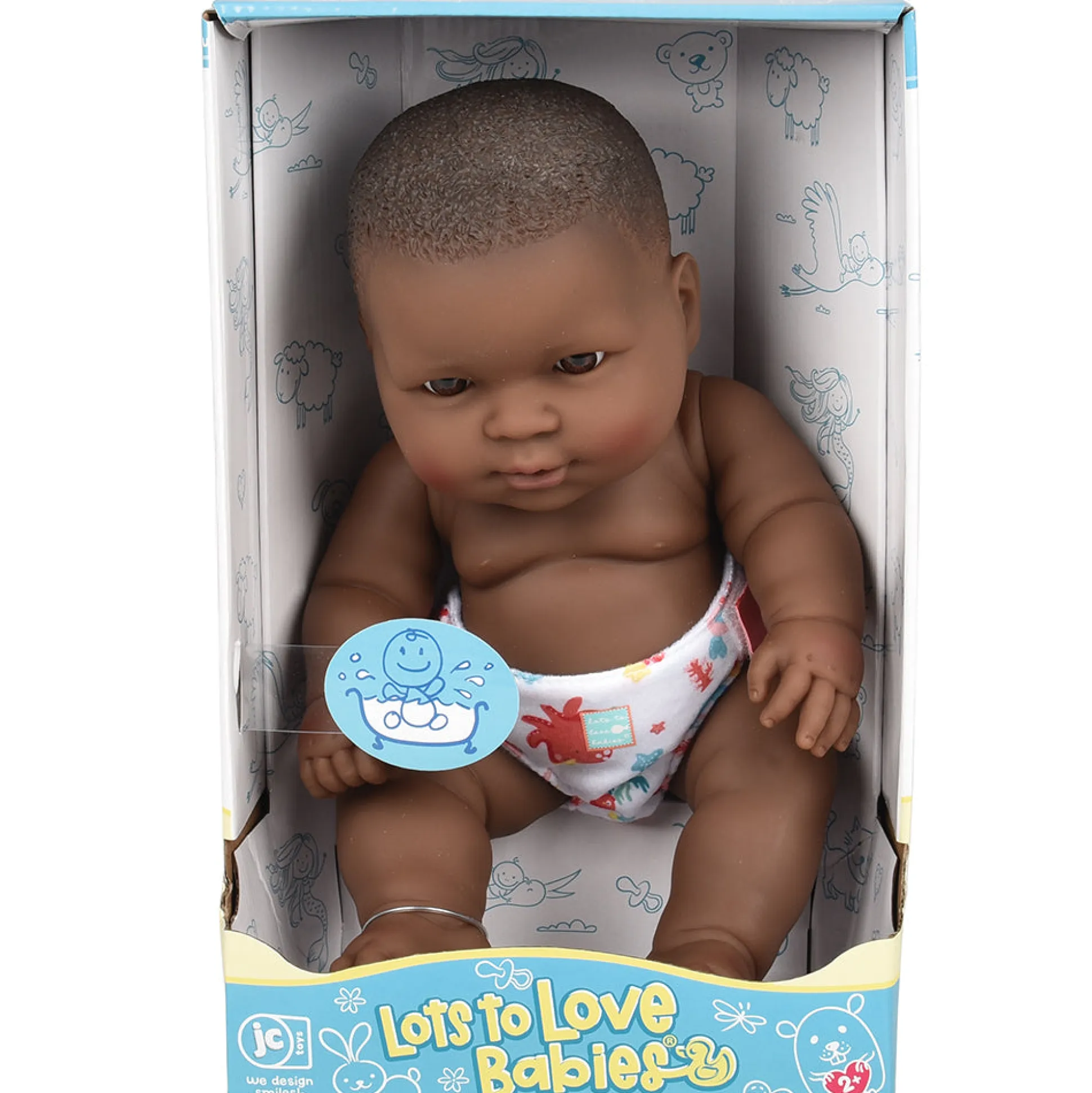 Huggable 14" African American Baby Doll | Soft Vinyl with Detailed Features