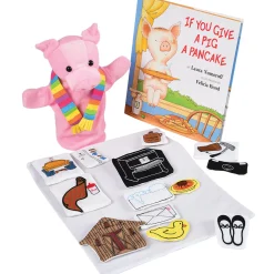 If You Give A Pig a Pancake Puppet, Props and Book Set*