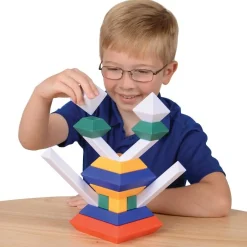 ImagAbility WEDGiTS™ Imagination 15-Piece Geometric Building Block Set - Wedgits