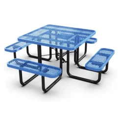 46-Inch Square Picnic Table | Commercial Seating with Benches