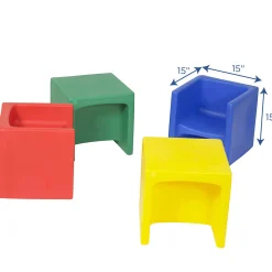 3-in-1 Cube Chairs Set | 4 Pieces