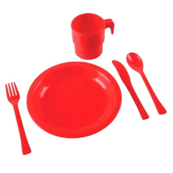 Indestructible Play Dishes For 12 | Durable, Dishwasher-Safe 60-Piece Classroom Set