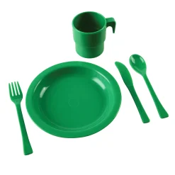 Indestructible Play Dishes For 12 | Durable, Dishwasher-Safe 60-Piece Classroom Set