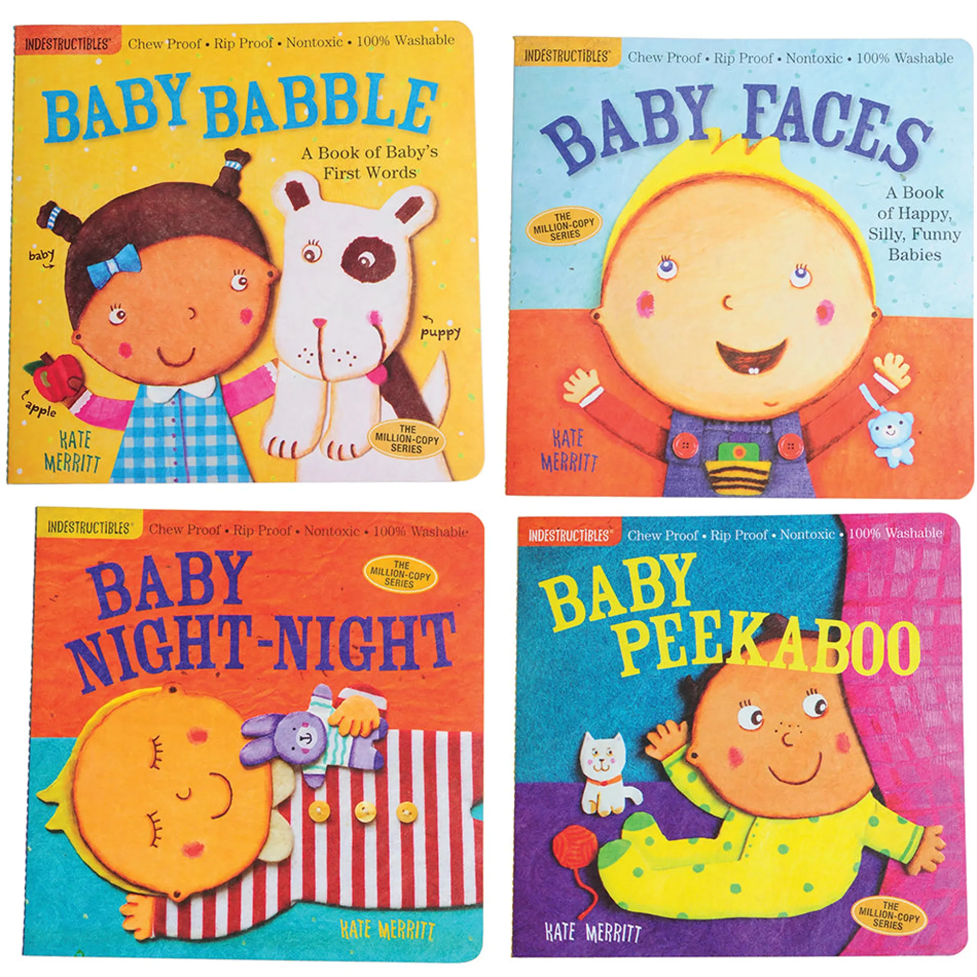 Indestructibles™ Baby Books 4-Piece Set | Chew-Proof, Washable, and Rip-Proof