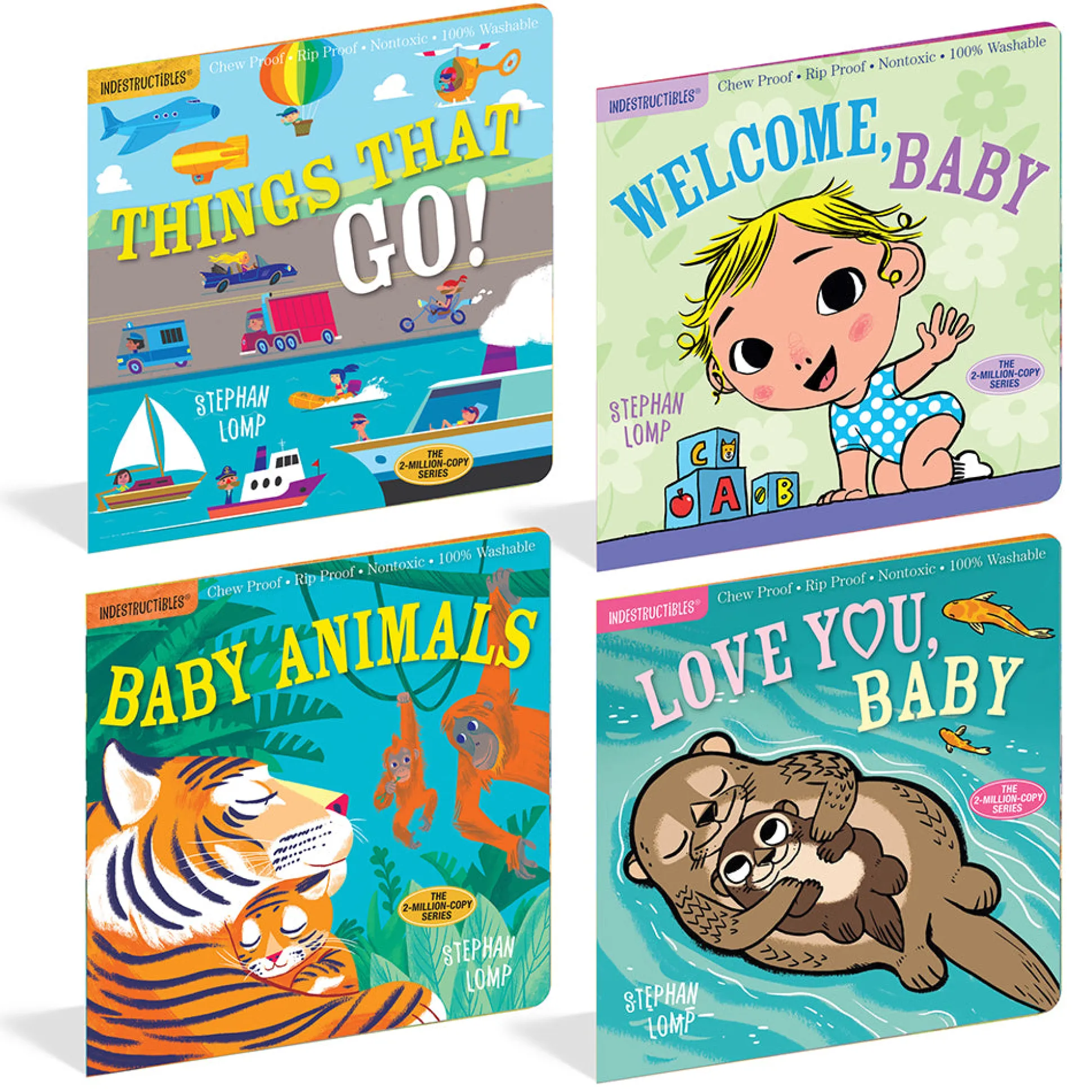 Indestructibles™ Word Books 4-Piece Set | Chew-Proof, Washable, and Rip-Proof