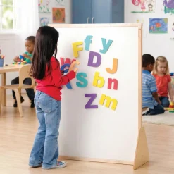 3-in-1 Magnetic STEM Easel | Double-Sided Dry-Erase & 3D Tile Building Surface