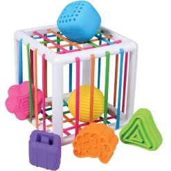 Inny Binny | Sensory Shape-Sorting Cube by Fat Brain Toys