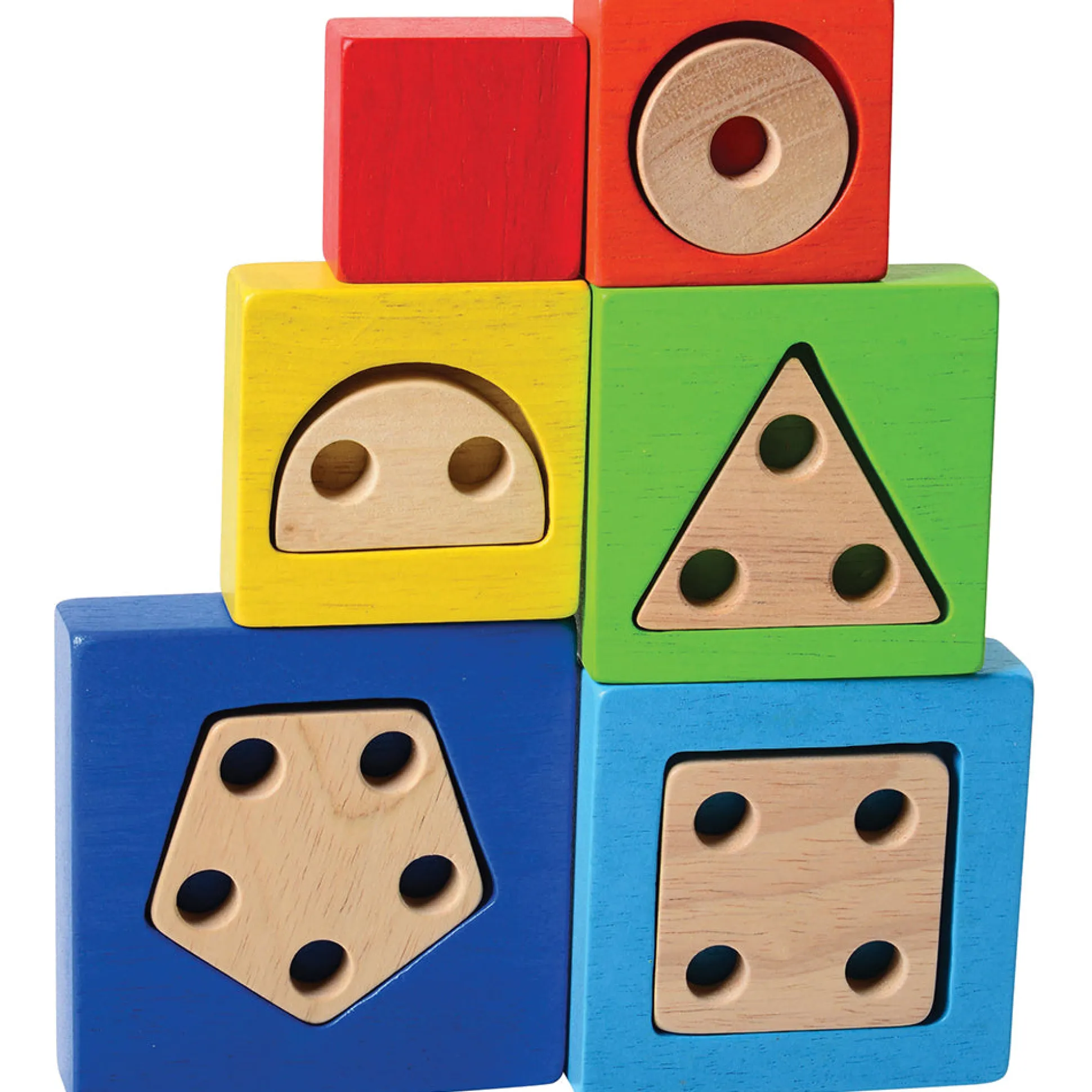 4 in 1 Rainbow Stacking Set | Wooden Stacking, Lacing & Early Math Learning Toy