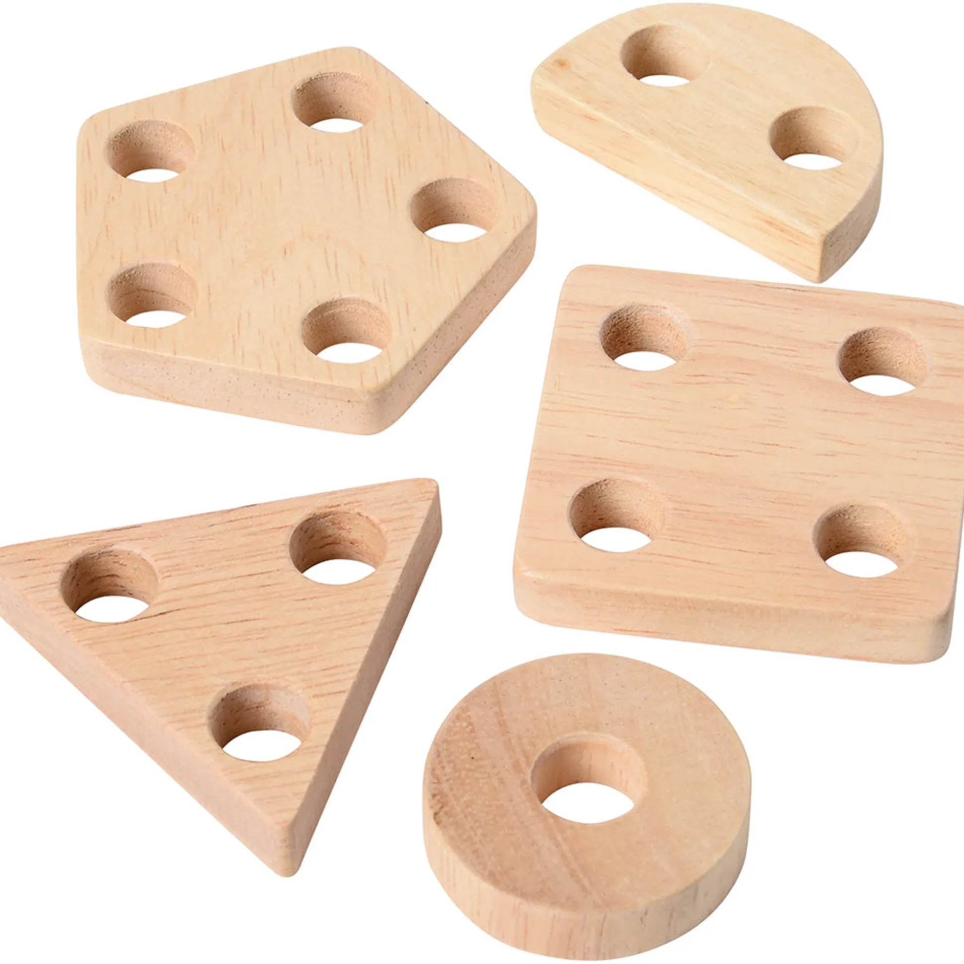 4 in 1 Rainbow Stacking Set | Wooden Stacking, Lacing & Early Math Learning Toy