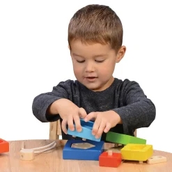 4 in 1 Rainbow Stacking Set | Wooden Stacking, Lacing & Early Math Learning Toy