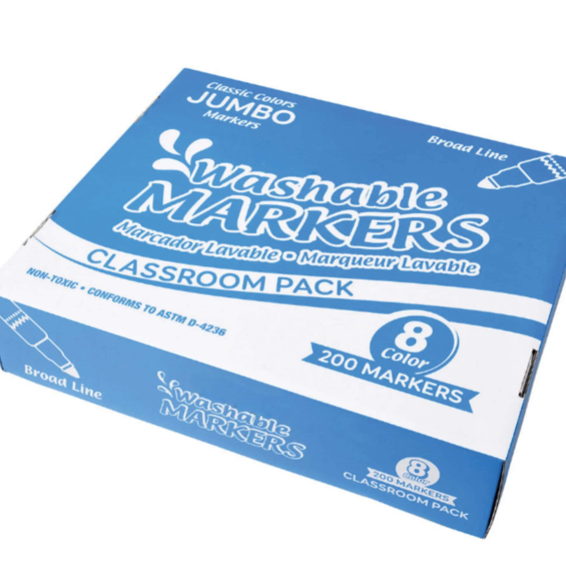 Jumbo Washable Markers Classroom Pack