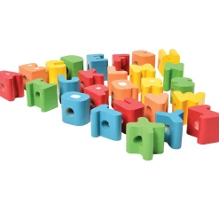 Jumbo Wooden Alphabet Lacing Beads Set | Fine Motor & Letter Practice