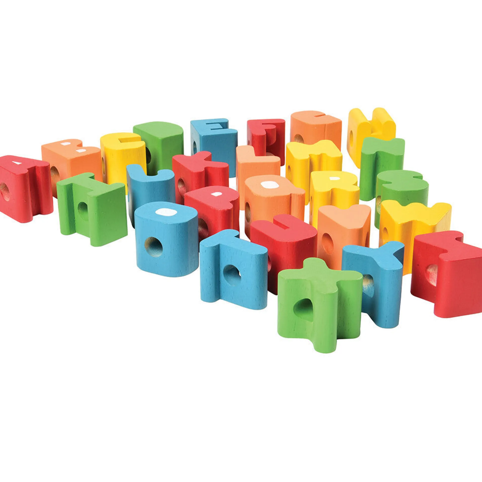 Jumbo Wooden Alphabet Lacing Beads Set | Fine Motor & Letter Practice