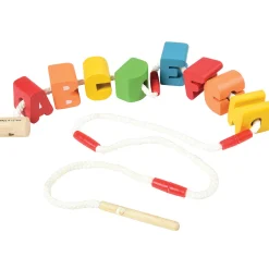 Jumbo Wooden Alphabet Lacing Beads Set | Fine Motor & Letter Practice