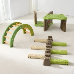 Jungle Forest Adventure | Nature-Inspired Gross Motor Activity Set with Forest Tunnel, Jungle Trail & Balance Arch