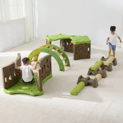 Jungle Forest Adventure | Nature-Inspired Gross Motor Activity Set with Forest Tunnel, Jungle Trail & Balance Arch
