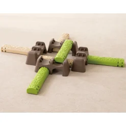 Jungle Trail Balance Logs & Bases | Gross Motor Balance Path Set with Textured Logs & Sturdy Stepping Bases
