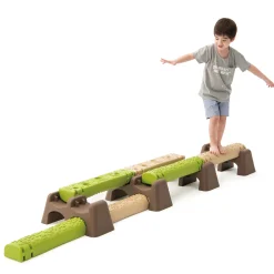 Jungle Trail Balance Logs & Bases | Gross Motor Balance Path Set with Textured Logs & Sturdy Stepping Bases