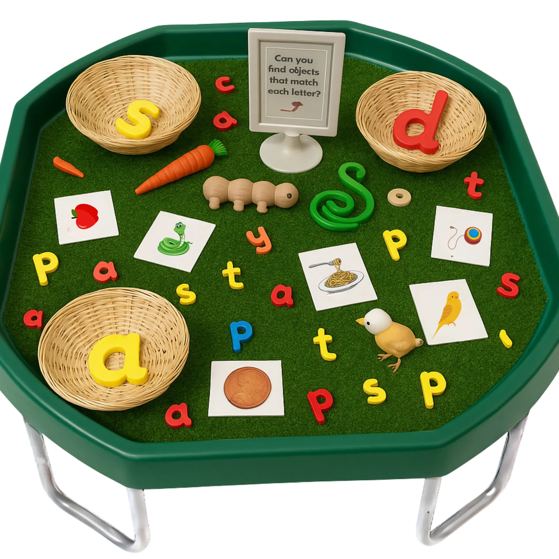 Junior Adjustable Activity Table with Sensory Tray | 28" Round Water, Sand & Art Play Station