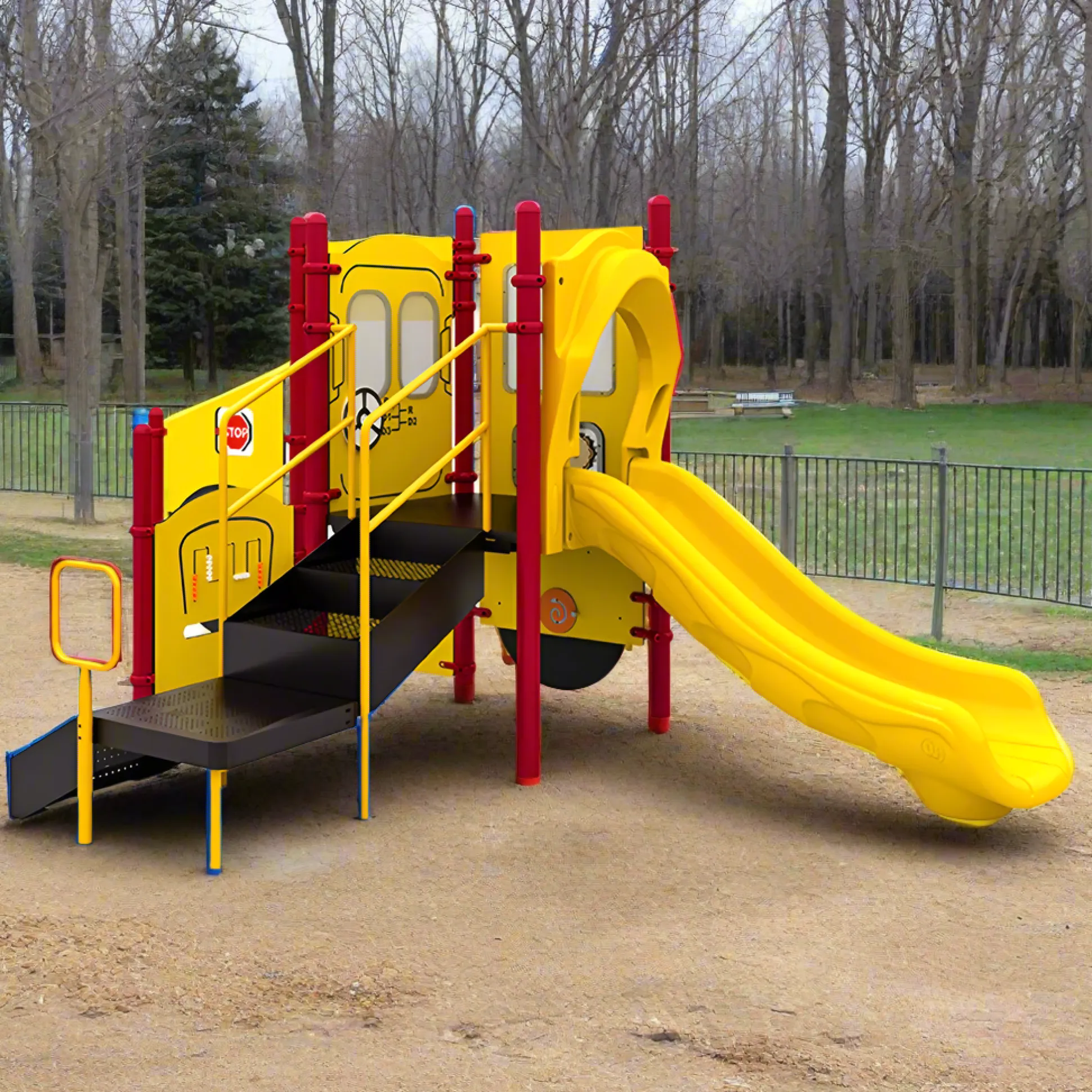 Kidz Bus Playground Playset | Fun Imagination Station for Ages 2-5