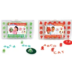 Knobbed Alphabet Stampers - Uppercase & Lowercase
