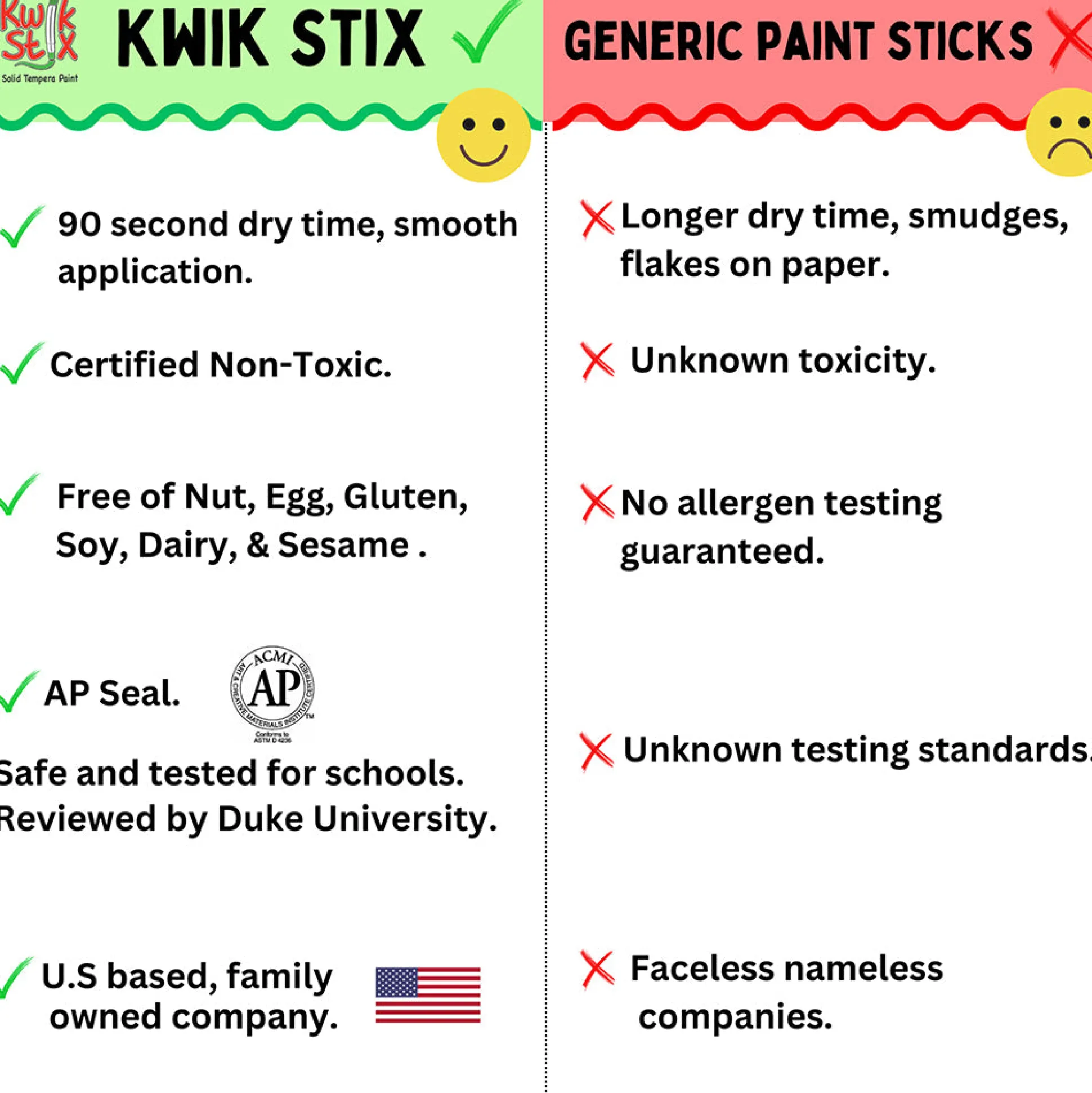 Kwik Stix Global Skin Tones 14-Piece Set | No-Mess Tempera Paint