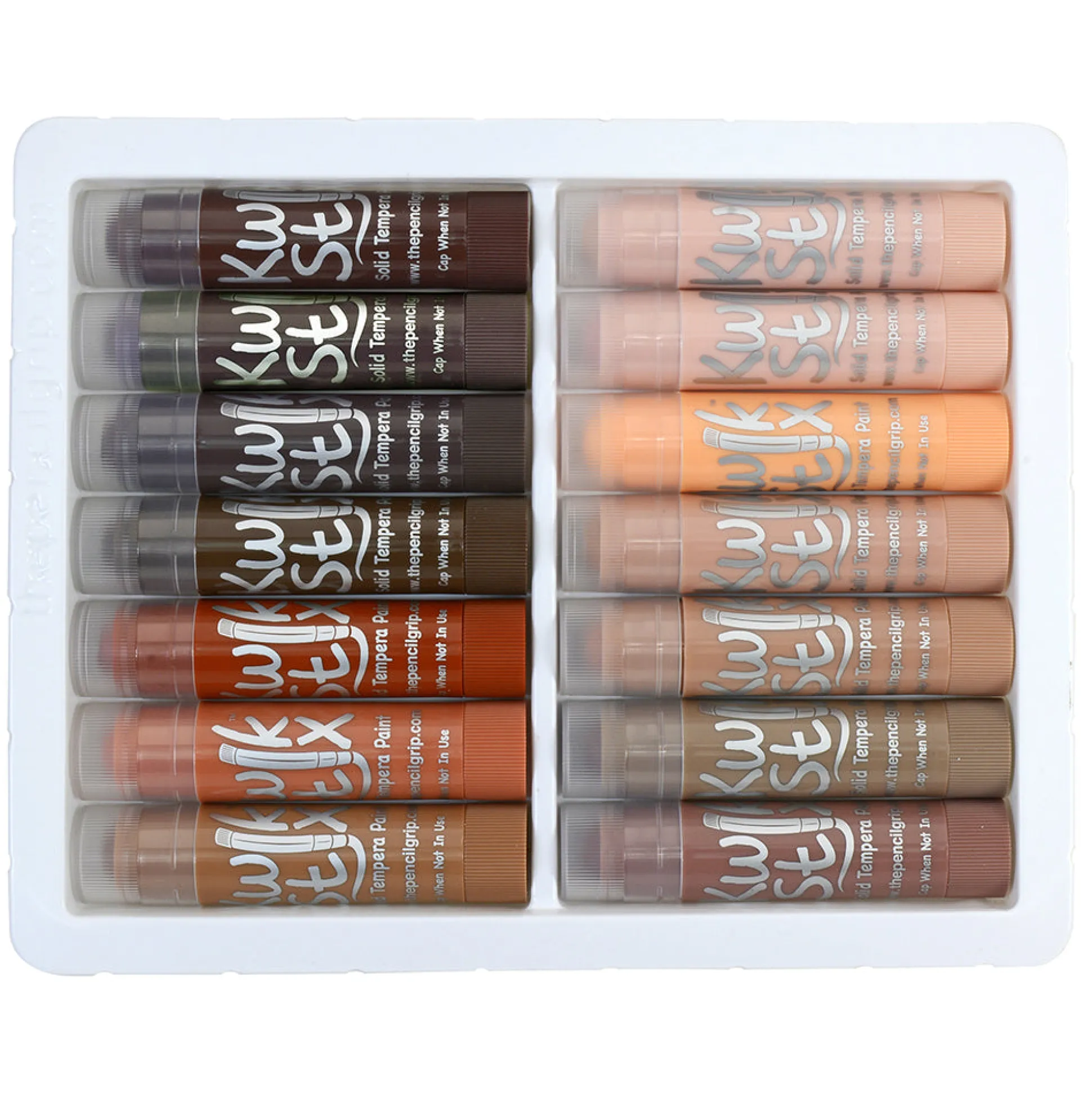 Kwik Stix Global Skin Tones 14-Piece Set | No-Mess Tempera Paint
