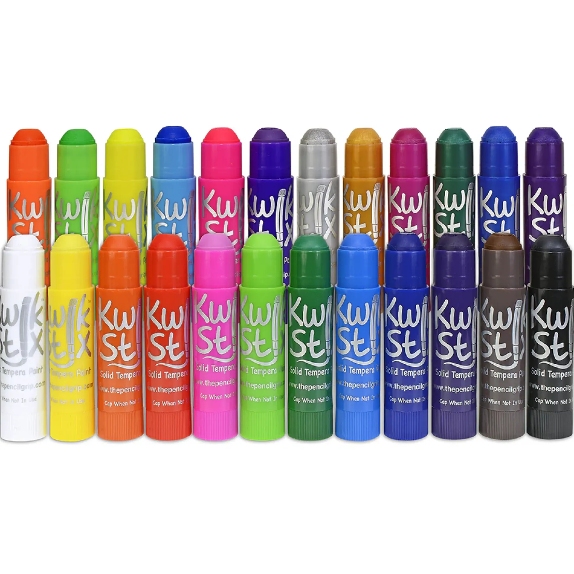 Kwik Stix No-Mess Tempera Paint Sticks | 24 Assorted Colors