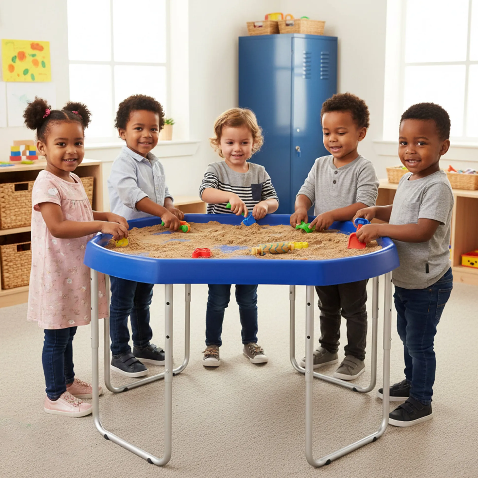 Large Adjustable Sensory & STEM Activity Table | 40" Tray for Early Childhood Exploration
