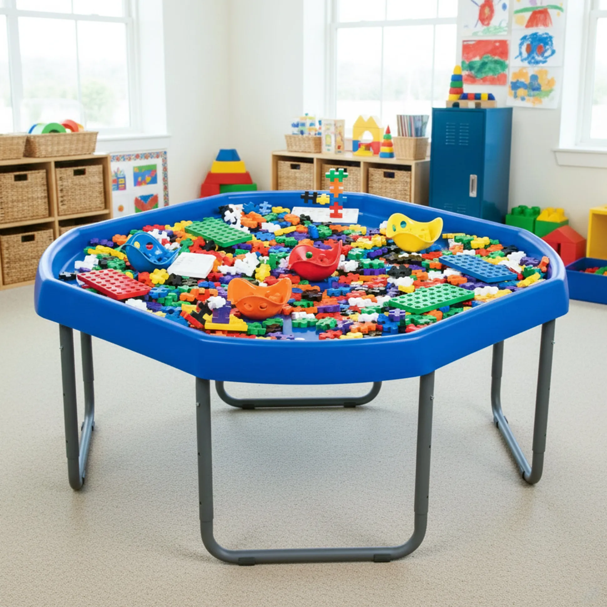 Large Adjustable Sensory & STEM Activity Table | 40" Tray for Early Childhood Exploration