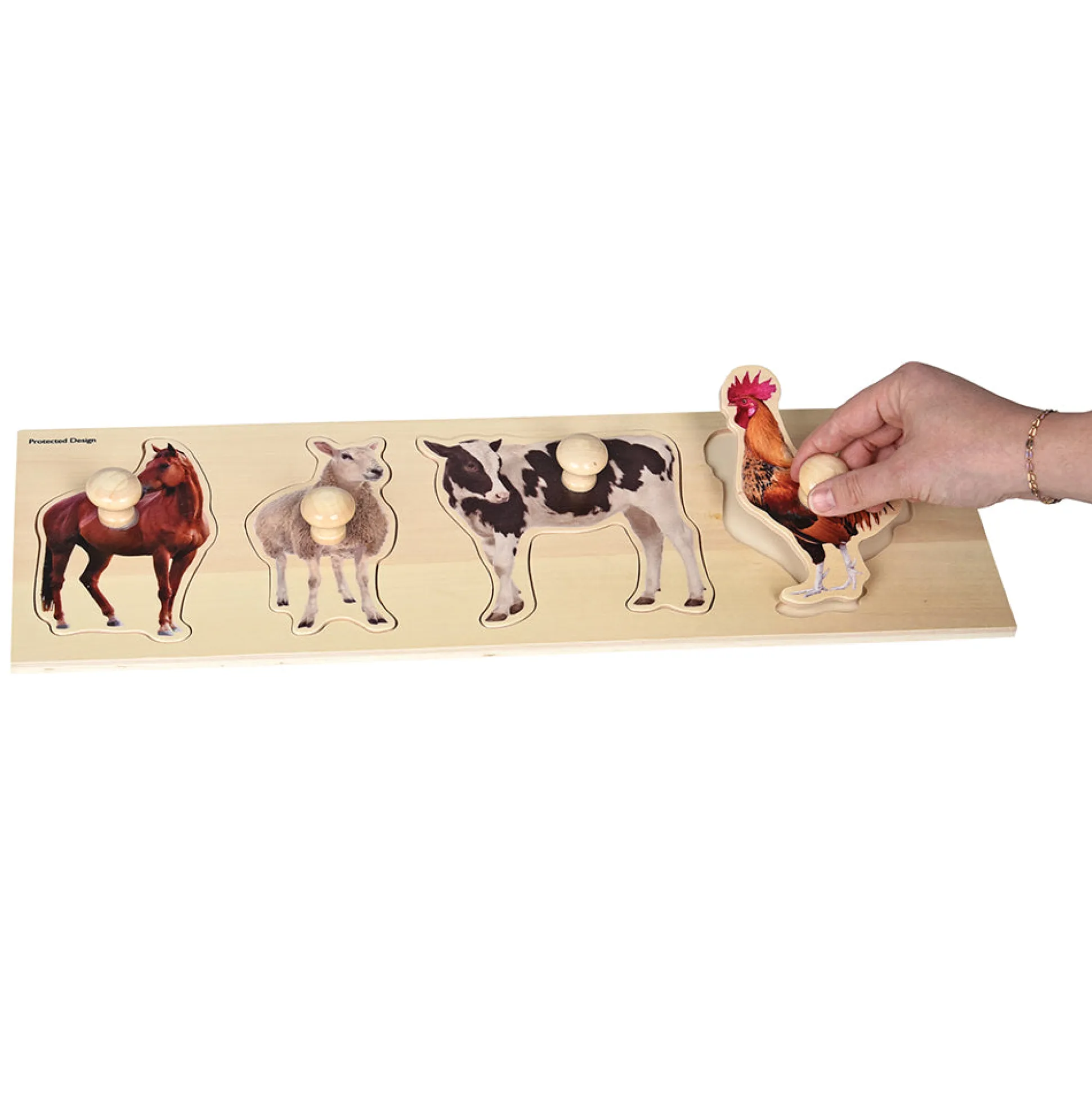 Large Farm Photo Knob Puzzle Board