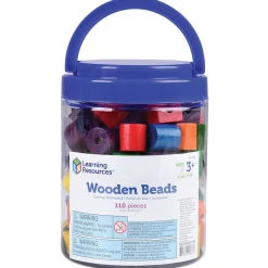 Large Wooden Colored Beads