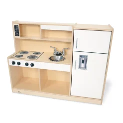 Let’s Play Toddler Kitchen Combo™ | All-in-One Pretend Play Kitchen Set in White