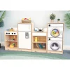 Let’s Play Toddler Kitchen | Toddler 4-Piece White Pretend Play Set with Stove, Sink, Fridge & Washer for Classrooms