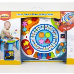 Letter Train Musical Learning Table – Interactive Toddler Activity Center 12+ Months