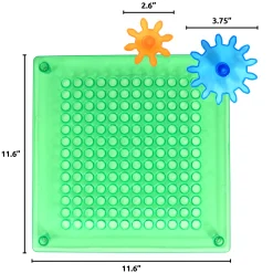 Light Table Gears & Plates | Set of 3 STEM Gear Boards with 24 Spinning Gears