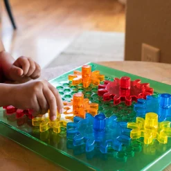 Light Table Gears & Plates | Set of 3 STEM Gear Boards with 24 Spinning Gears
