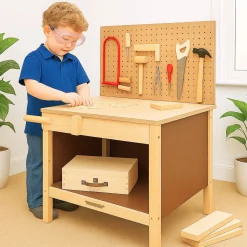 Little Carpenter Kids Wooden Work Bench