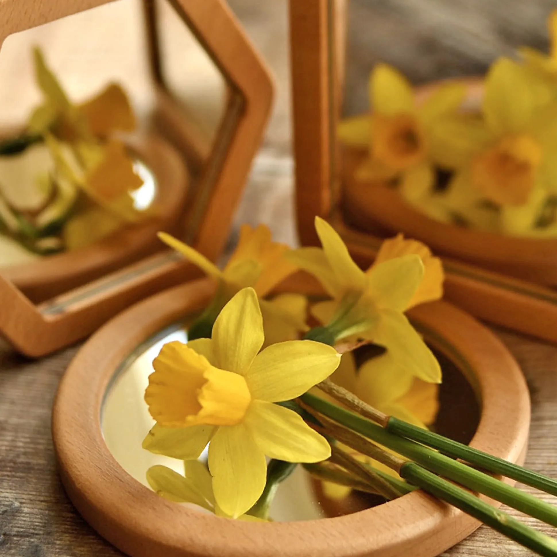 Little Looking Shape Discovery Mirrors | Eco-Friendly Wooden Reflection Set