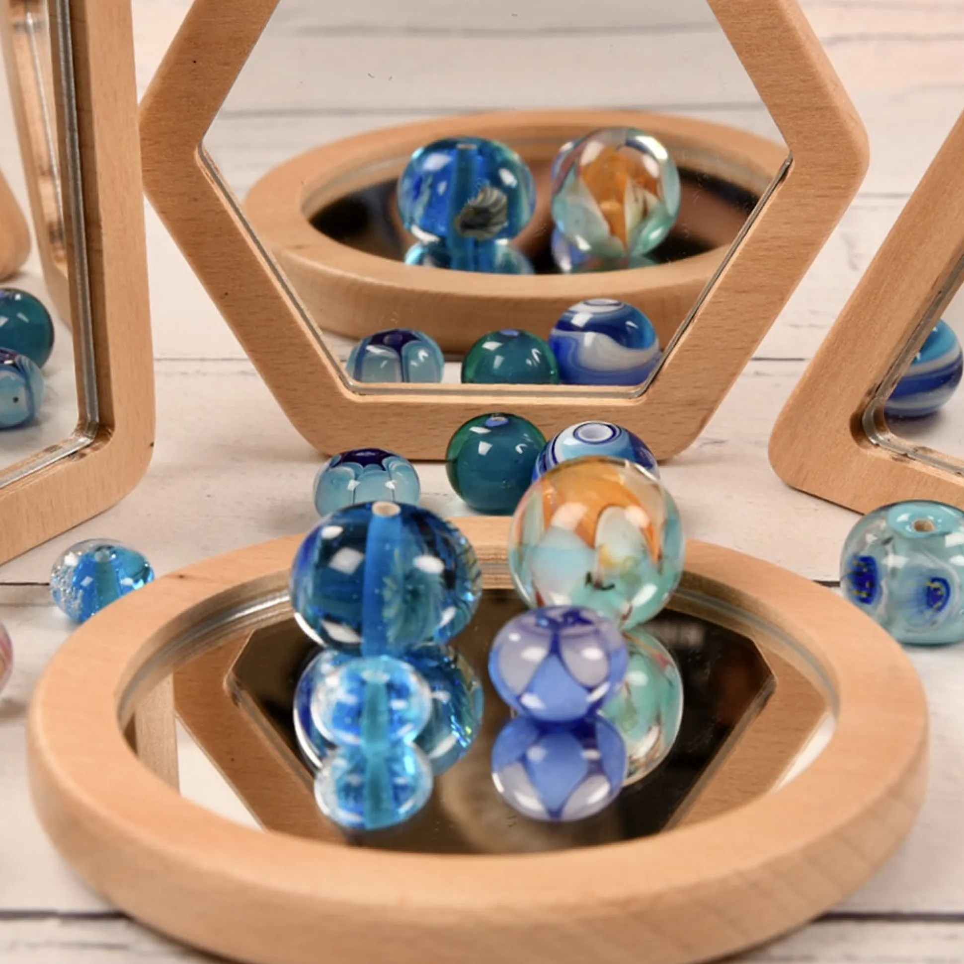 Little Looking Shape Discovery Mirrors | Eco-Friendly Wooden Reflection Set