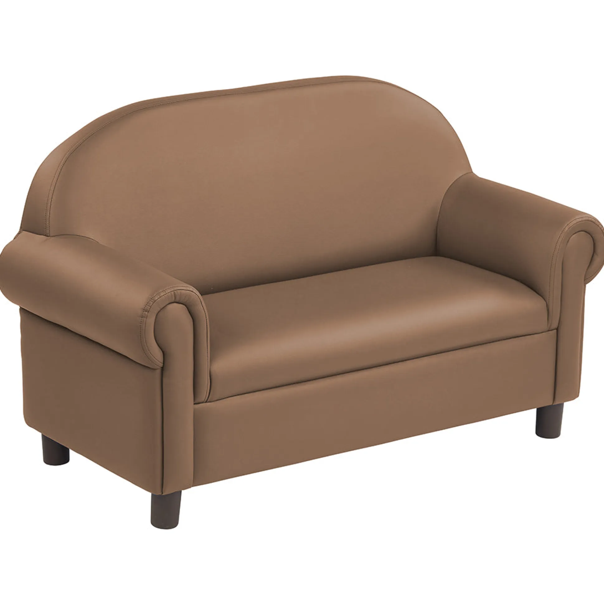 Little Lux Chocolate Preschool Chair & Sofa Set | Adjustable Faux Leather Kids’ Seating