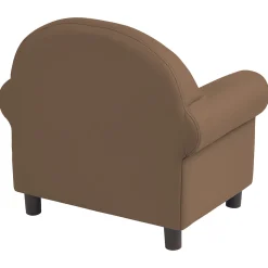 Little Lux Chocolate Preschool Lounge Chair | Adjustable Kids’ Soft Seat for Reading & Relaxation