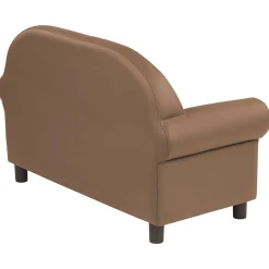 Little Lux Chocolate Preschool Sofa | Adjustable Faux Leather Kids' Couch