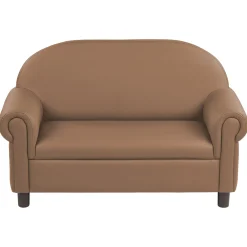 Little Lux Chocolate Preschool Sofa | Adjustable Faux Leather Kids' Couch